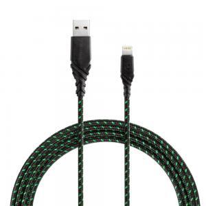Energea Duraglitz 1.5M Lightning cable in green