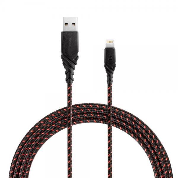 Energea Duraglitz 1.5m lightning cable in red