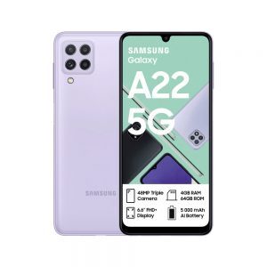 Samsung Galaxy A22 5G in violet