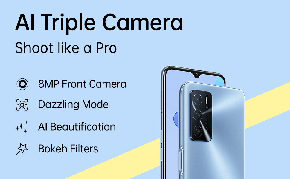 Oppo A16 triple camera with AI