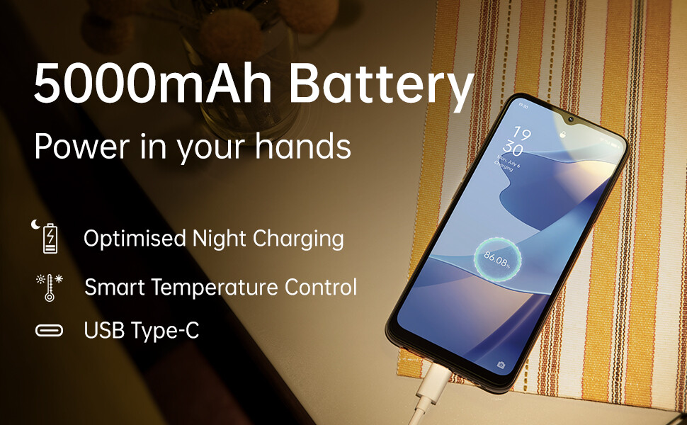 Oppo A16 - 5000mah battery and usb-c charging