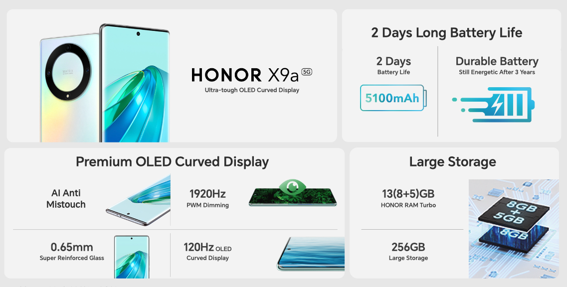 Honor X9a Key Features