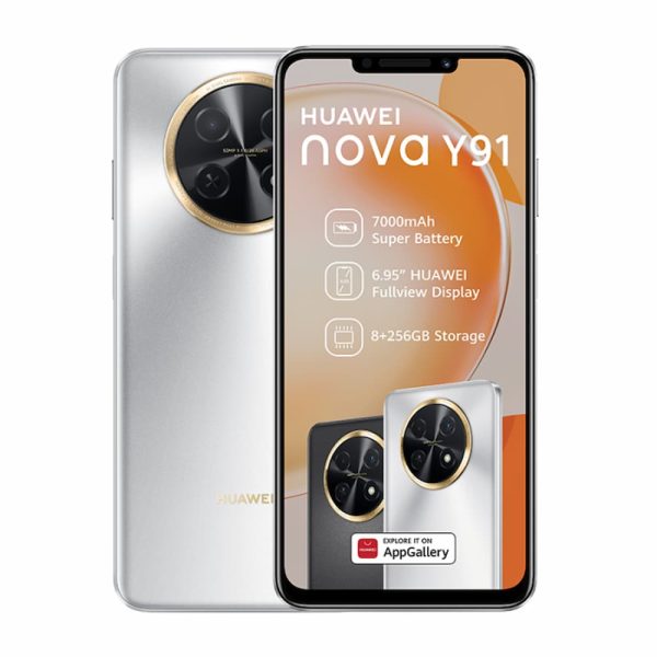 Huawei Nova Y91 in silver