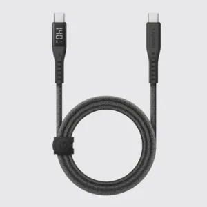 Energea Flow USB-c to USB-C 240W 1.5m Cable with display - black