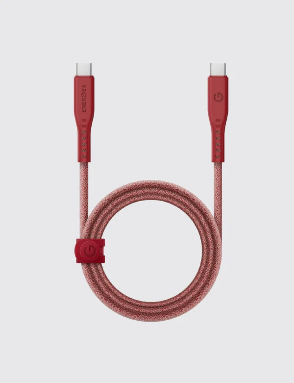 ENERGEA FLOW 240W 5A USB-C To USB-C Cable 1.5m - in red