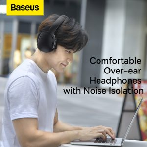 Baseus Encok D02 Pro Wireless Noise Cancellation Headphones - confortable Over Ear cups