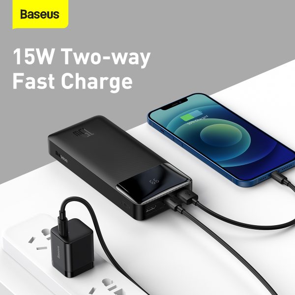 BASEUS Bipow Series Digital Display Power Bank 20000mAh 15W - two way fast charging
