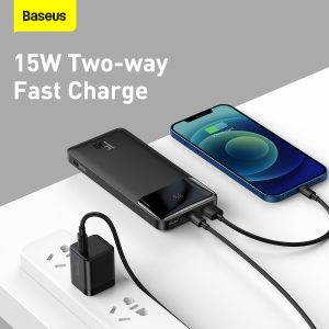 Baseus Bipow Series Digital Display Power Bank 10000mAh - two way fast charge