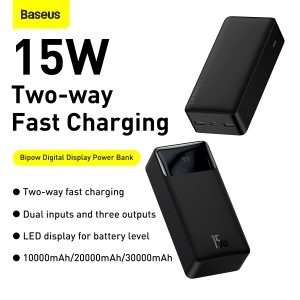 Baseus Bipow Digital Display Power Bank 30000mAh 15W - fast two way charging