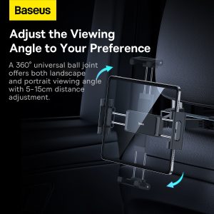 The Baseus JoyRide Pro Backseat Car Mount is your perfect solution for hands-free entertainment on the go. This car mount allows you to adjust the viewing angle to your preference, easily switching between landscape and portrait mode for seamless film watching and video browsing - adjust viewing angles