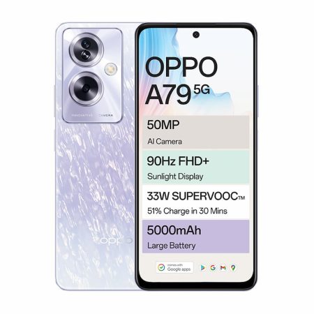 Oppo A79 5G in dazzling purple