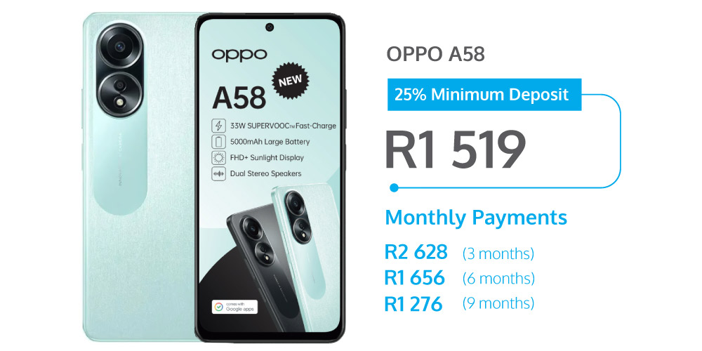PayJoy Oppo A58 on finance deal