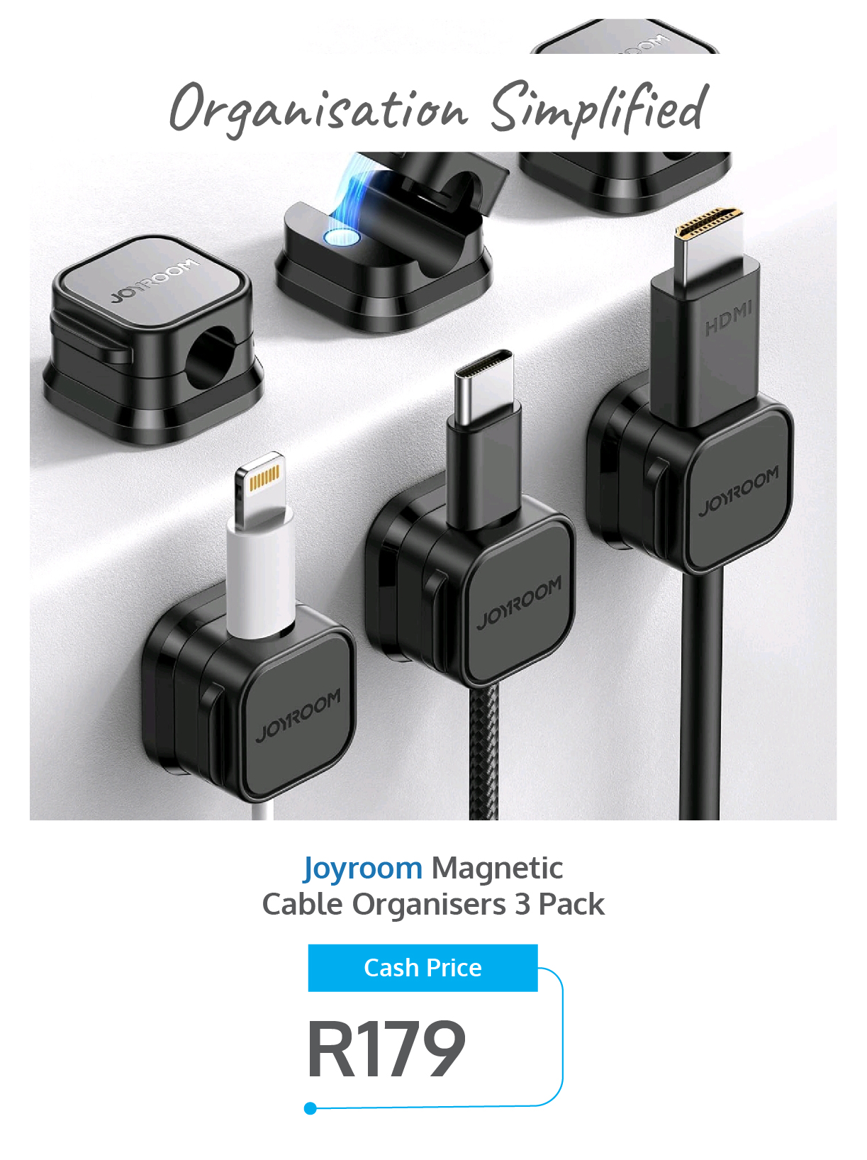 Joyroom Magnetic Cable Organiser - Prepaid hero deal - April