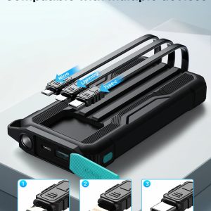 JOYROOM 2.4A Power Bank With 3in1 Cables 10000mAh