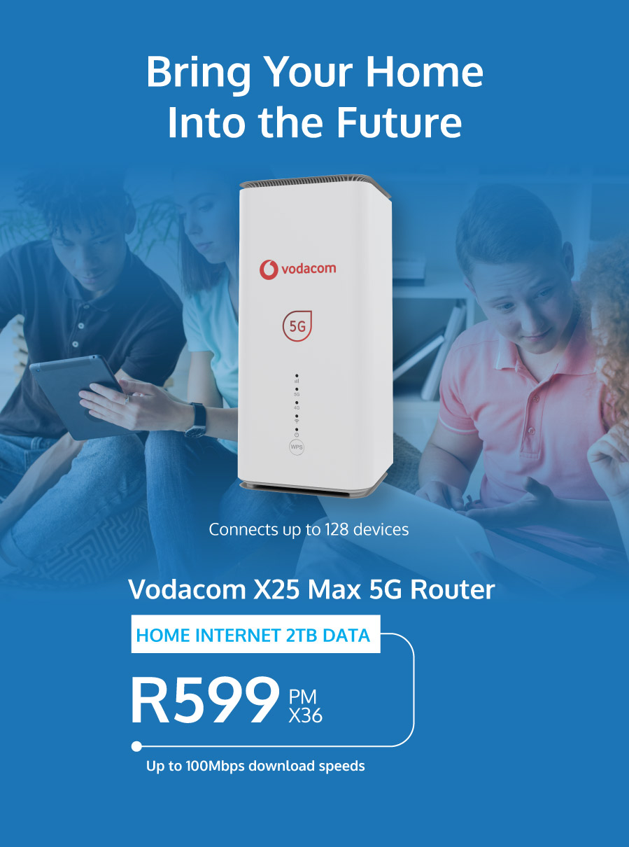 Vodacom X25 Mas Router - Contract hero deal July 2024