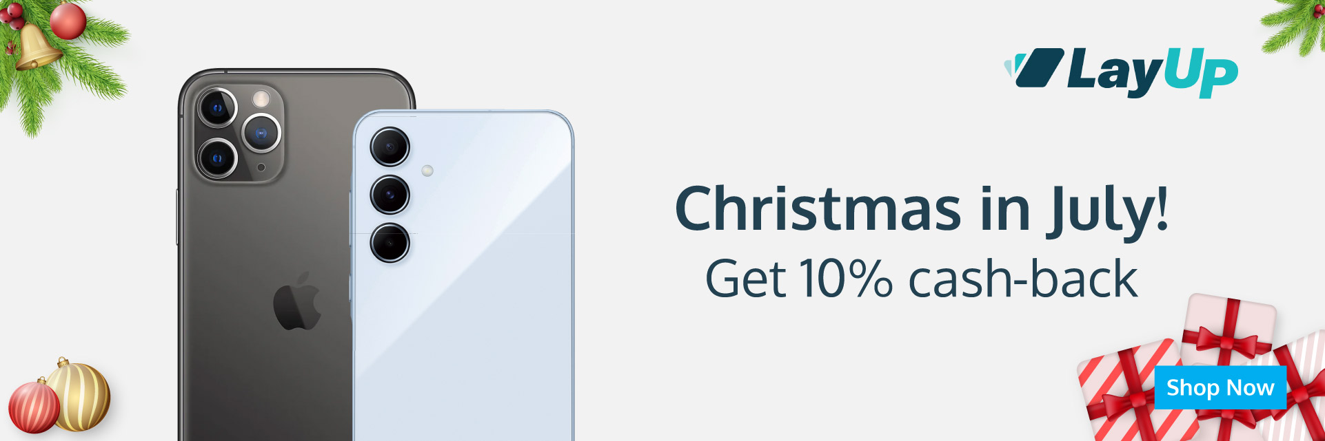 Lay-Up Christmas in July Sale - Get 10% cash back with layup