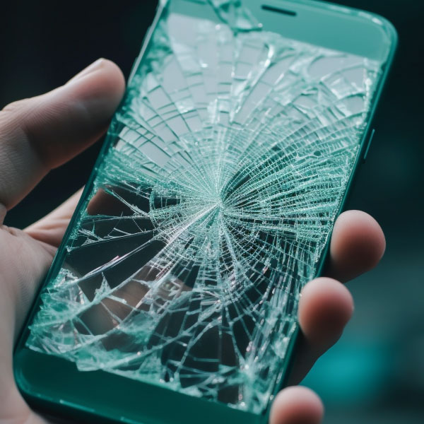 Device Insurance - Accidental Damage. Phone with cracked screen