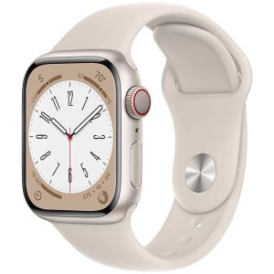 Apple Watch 8 in starlight