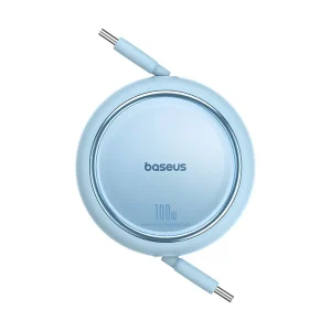 BASEUS Free2Pull Retractable 100W USB-C Cable (1m) in Blue