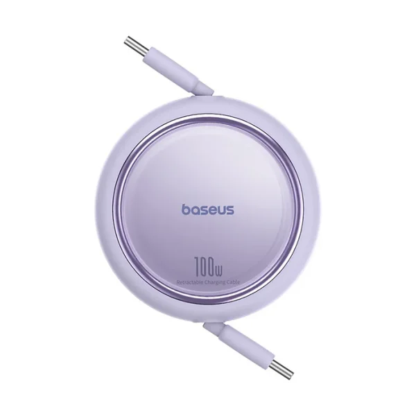 BASEUS Free2Pull Retractable 100W USB-C Cable (1m) in Purple