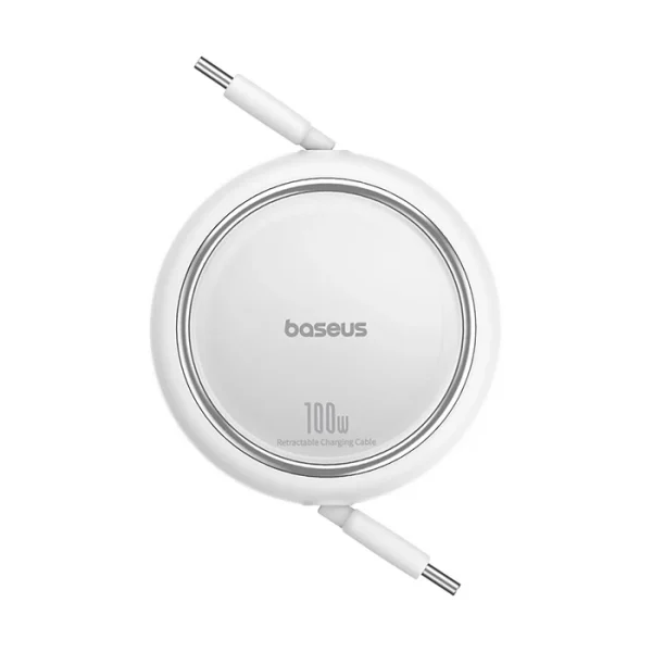 BASEUS Free2Pull Retractable 100W USB-C Cable (1m) in White