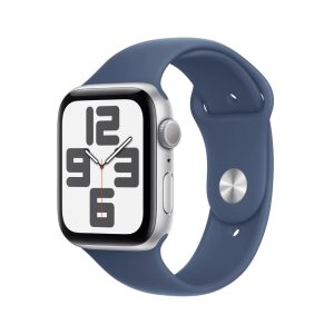 Apple Watch SE silver Aluminium Case with Denim sports band