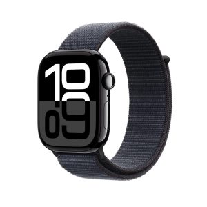 Apple Watch Series 10 Jet Black Aluminium Case with Ink Sport Loop