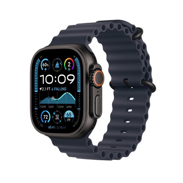 Apple Watch Ultra2 Black Titanium with Navy Ocean Band