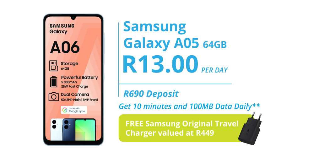 Samsung Galaxy A06 on Vodacom Easy2Own - from R13.50 per day