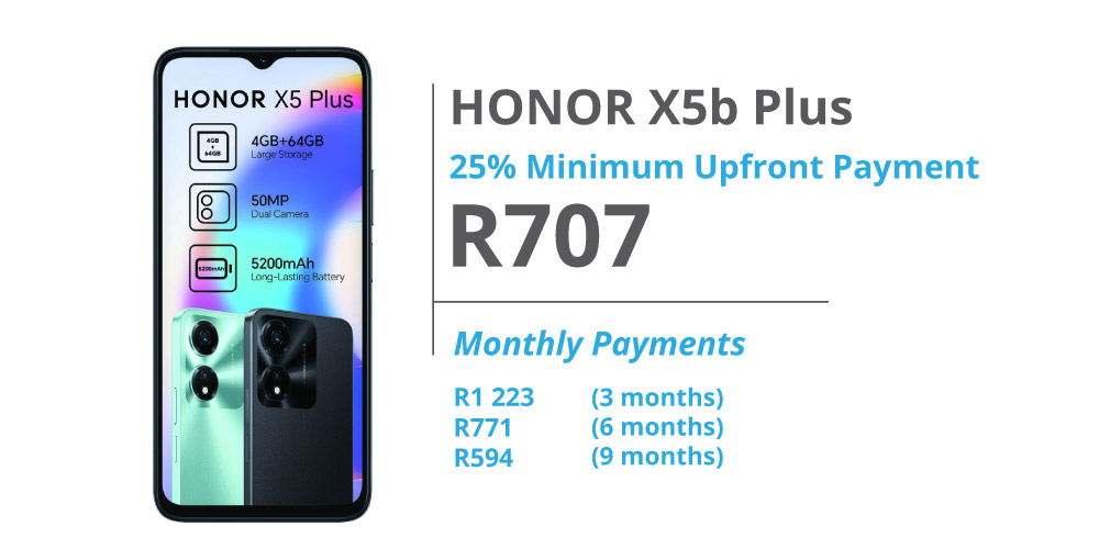 Honor X5b Plus on PayJoy Finance Deal