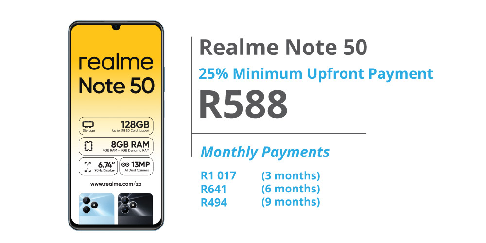 Realme Note 50 on PayJoy Finance Deal