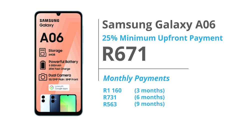 Galaxy A06 on PayJoy Finance Deal