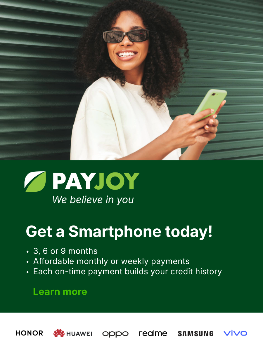 PayJoy Main banner - get a smartphone today