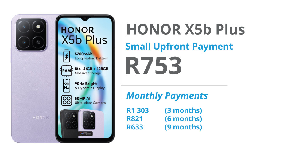 Honor X5b Plus - Payjoy finance deal