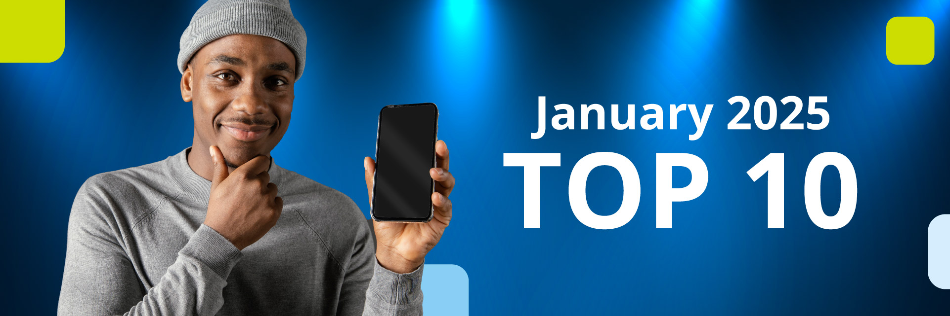 top 10 sales at Cellucity for January 2025 - headline banner