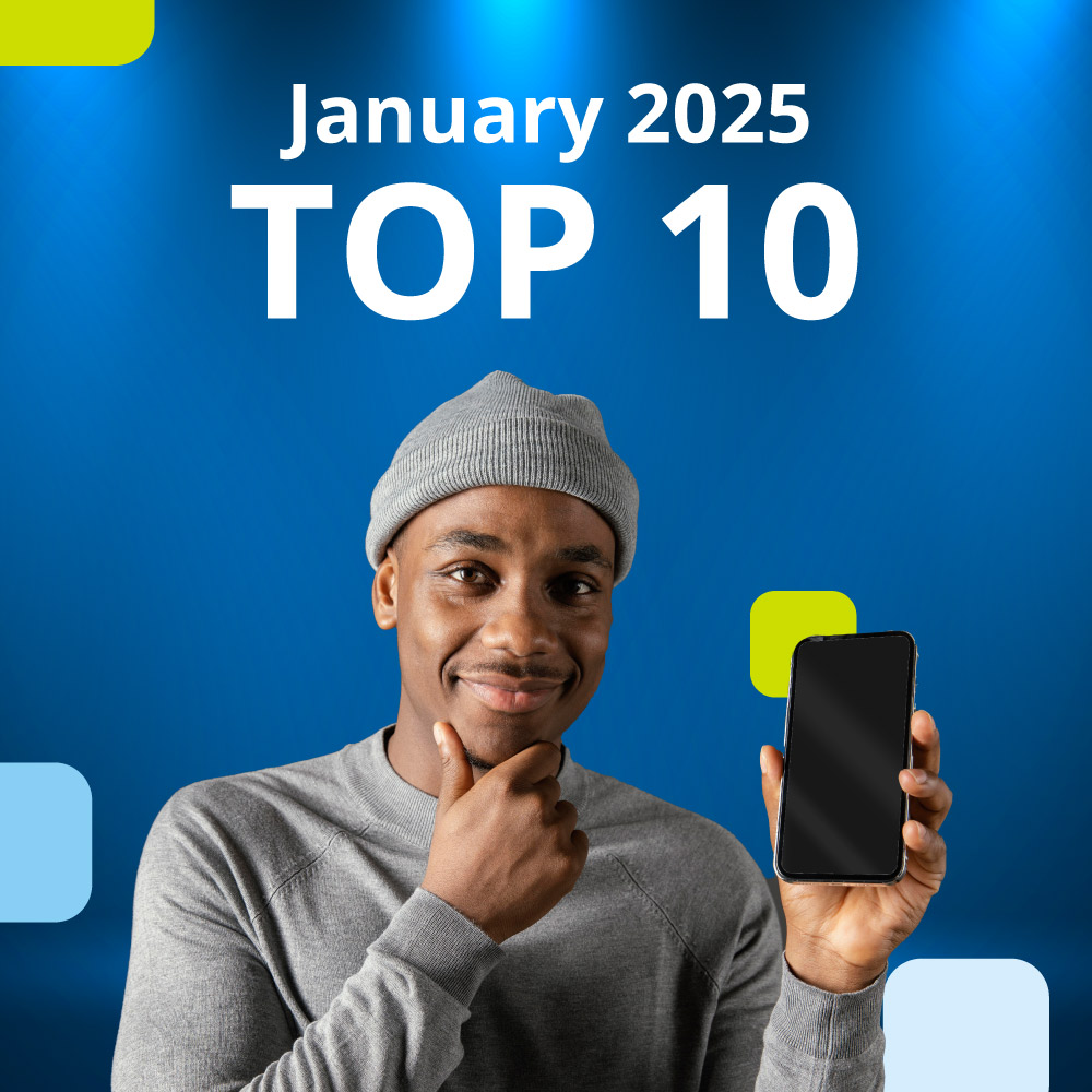 top 10 sales at Cellucity for January 2025 - headline banner