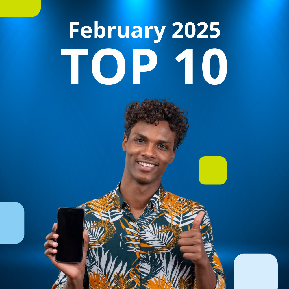 February 2025 Top Ten Sellers Headline banner