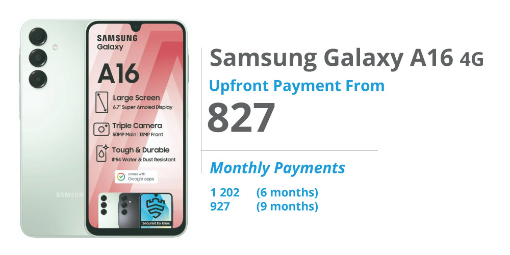 Samsung Galaxy A16 - PayJoy Micro Finance Deal - July 2025