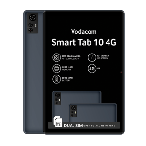 Vodacom Smart Tab 10 64GB 4G  @ R159.00 x 36 on 7.5 GB+7.5GB Top-up