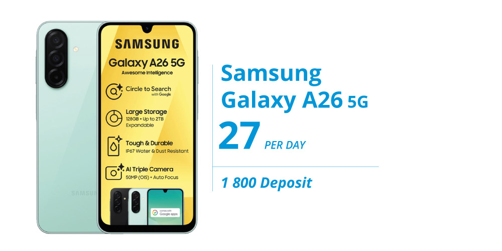Samsung Galaxy A26 5G - Easy2Own Micro finance deal - August 2025