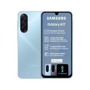 Samsung Galaxy A17 in Light Blue