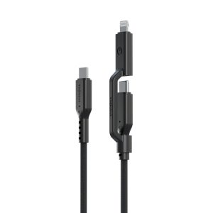 ENERGEA Flow Duo 240W 2-in-1 USB-C to USB-C/Lightning Cable 1.5m
