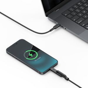ENERGEA Flow Duo 240W 2-in-1 USB-C to USB-C/Lightning Cable 1.5m