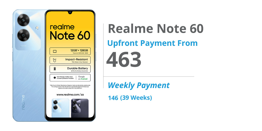Realme Note 60 on Payjoy