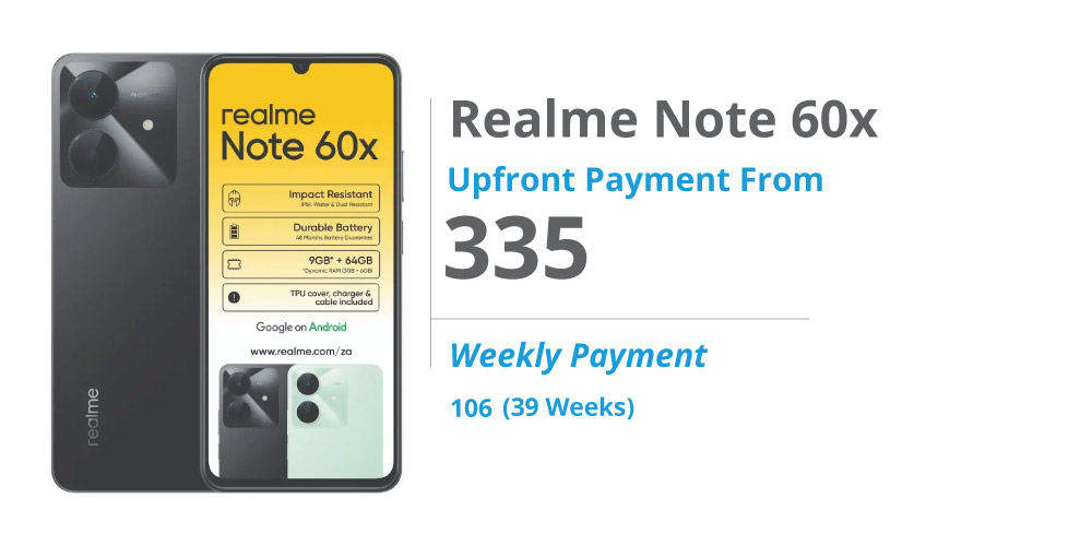 Realme Note 60x on Payjoy