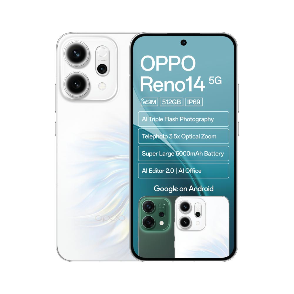 OPPO-Reno14-Luminous-White Oppo Reno 14 5G in White