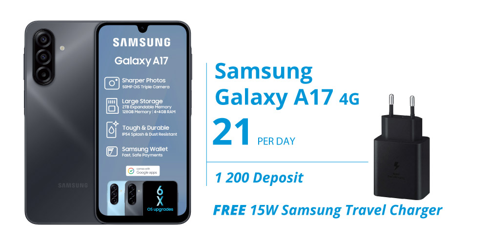 Samsung Galaxy A17 + Free 15W charger on Vodacom Easy 2 Own