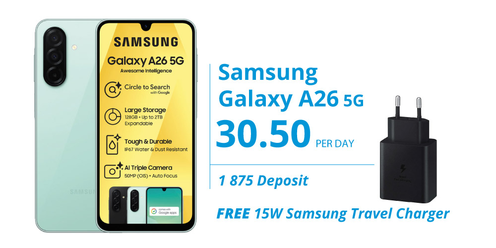 Samsung Galaxy A25 5G + Free 15W charger on Vodacom Easy 2 own