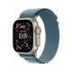 Natural Titanium Case with Light Blue Alpine Loop - Medium