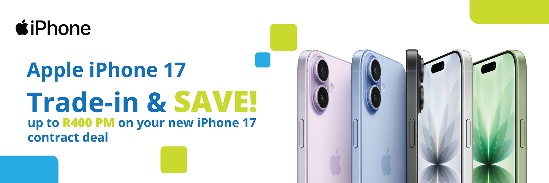 Apple Iphone 17 Trade-in and save up to R400pm
